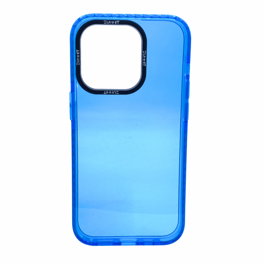 Carcasa Para iPhone 14 Pro Transparente Azulada