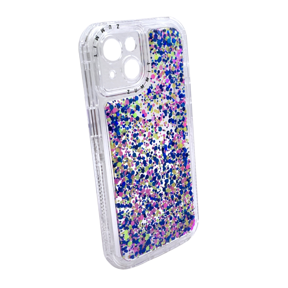 Carcasa Para iPhone 13 y iPhone 14 Transparente Con Glitter