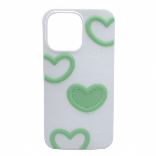 Carcasa Para iPhone 14 Pro Max Estilo Relieve Corazón