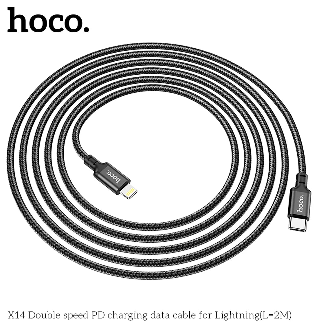 Cable Hoco X14 tipo C a Lightning 2m