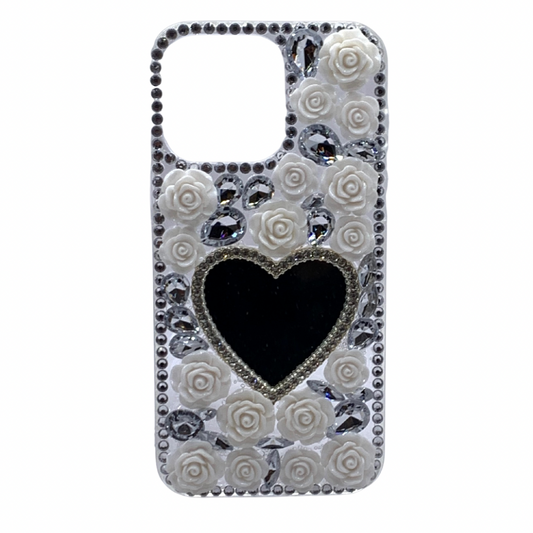 Carcasa Para iPhone 15 Pro Max Diseño Rosa y Espejo