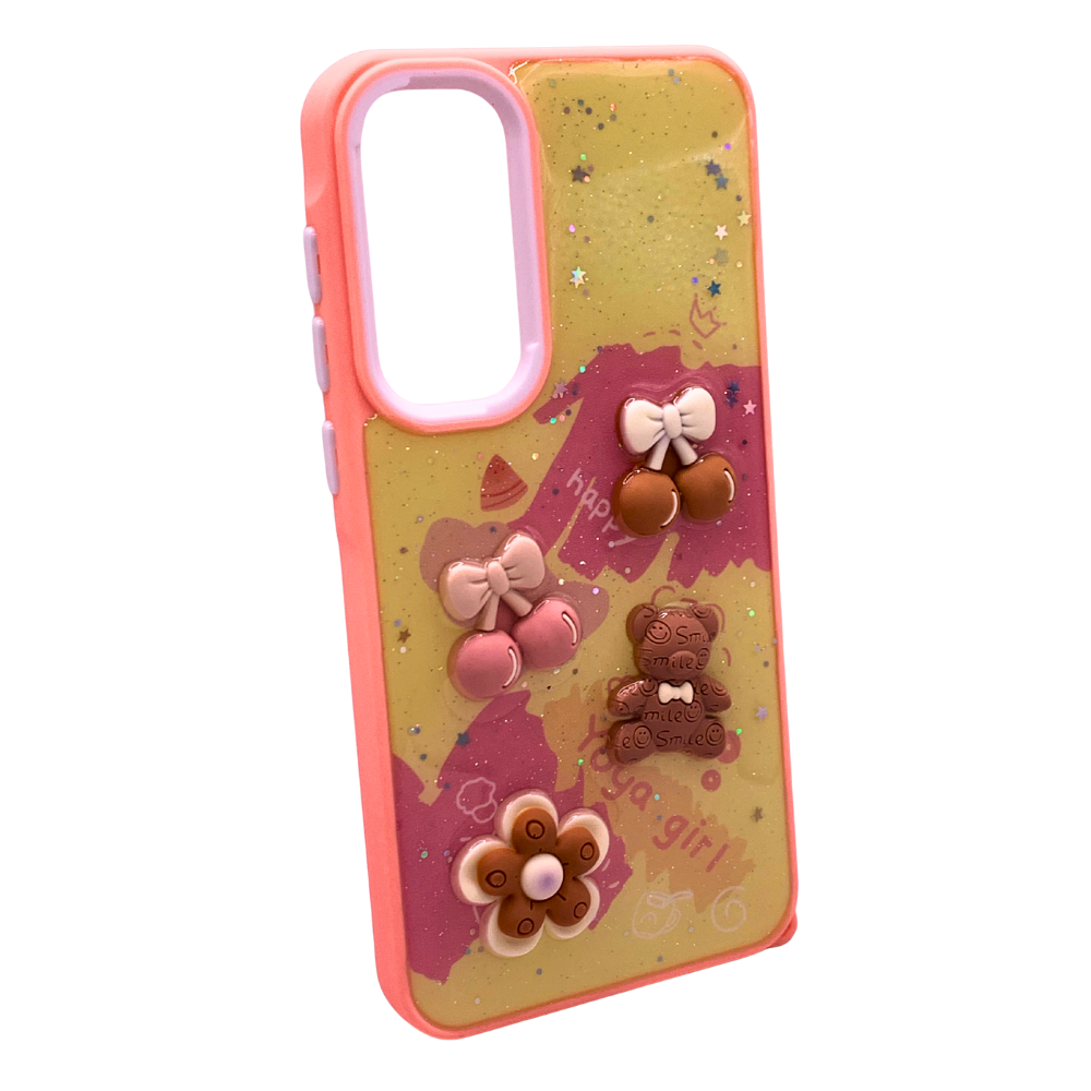 Funda Kawaii Samsung A35 - Carcasa 3D Cute con Brillo y Charms