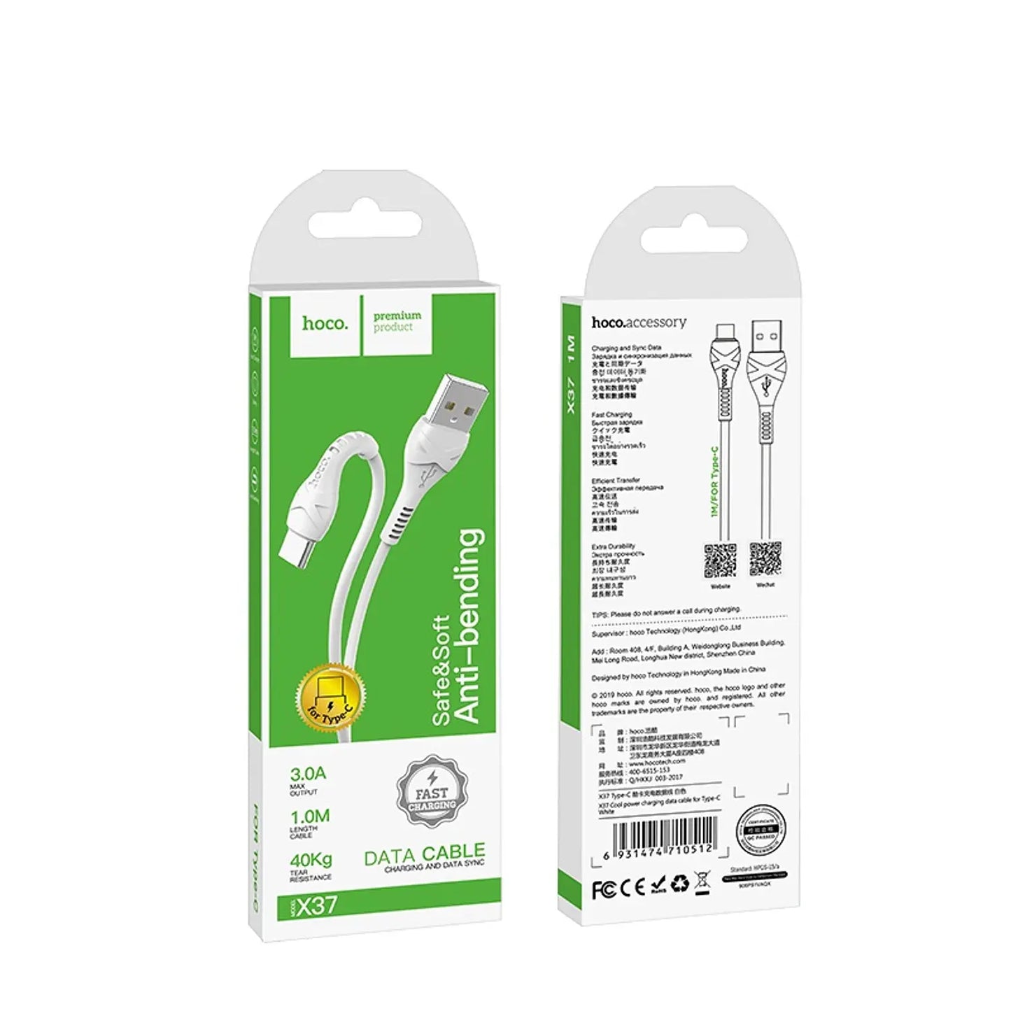 Cable de carga USB-Tipo C Hoco X37