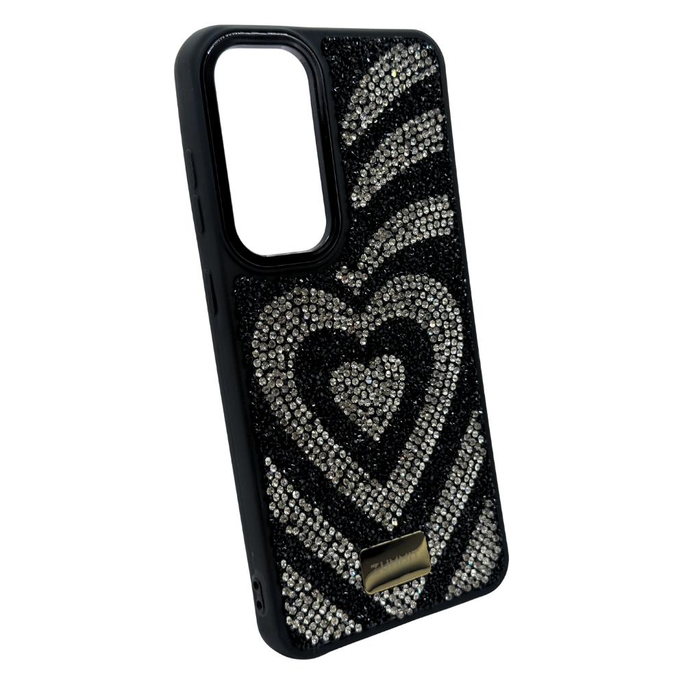 Carcasa para S25 Plus con Corazón y ''Diamantes''