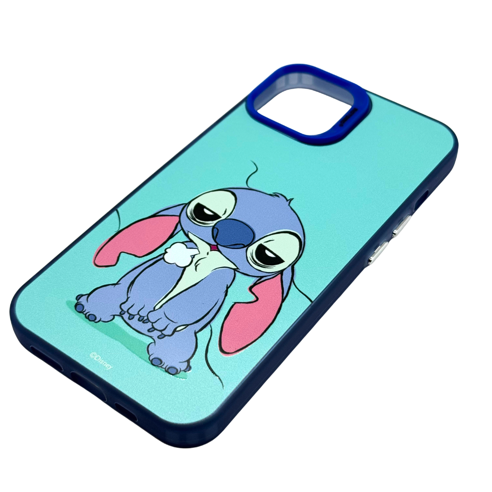Carcasa Stitch Antigolpes para iPhone 15-14-13, Diseño Disney