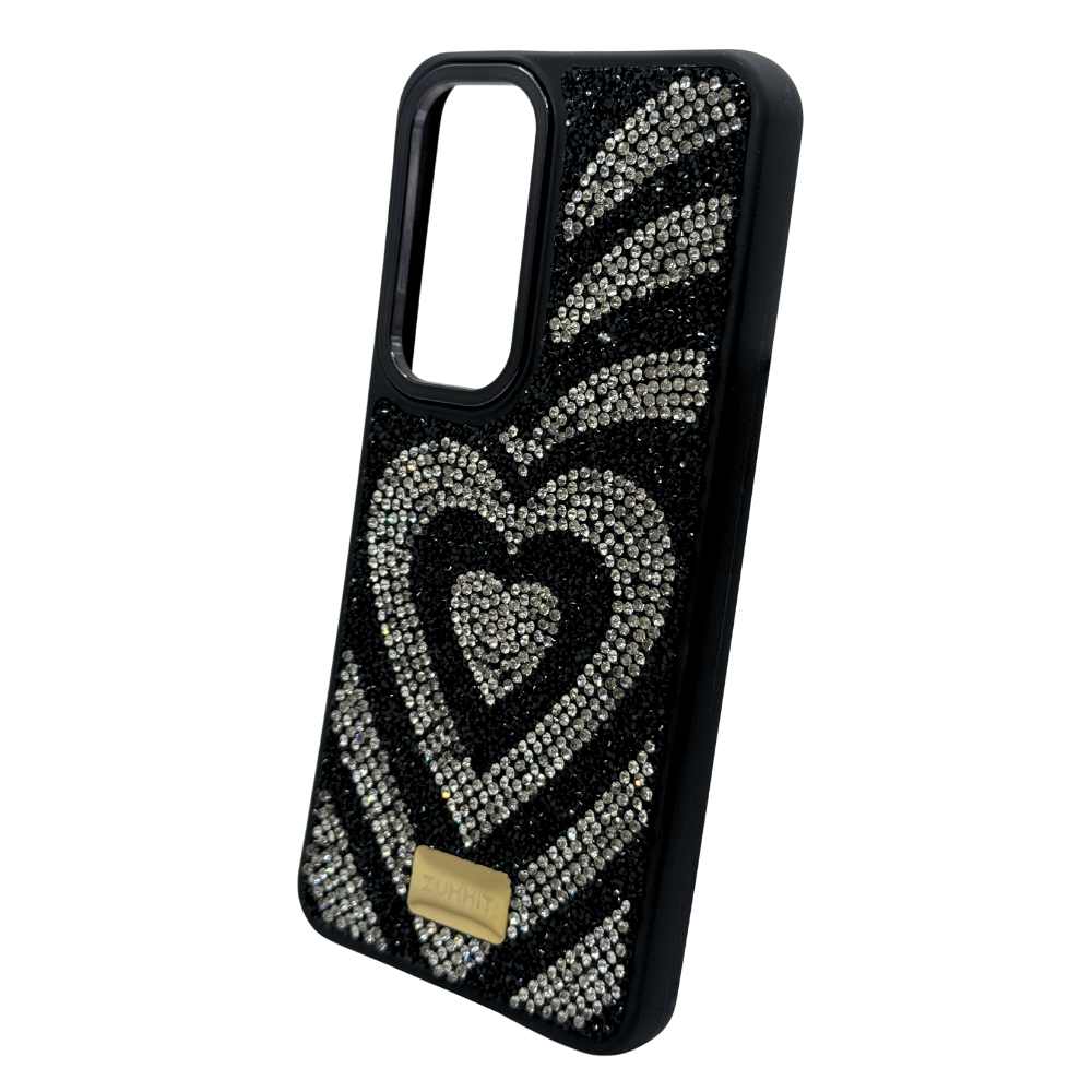 Carcasa para S25 Plus con Corazón y ''Diamantes''