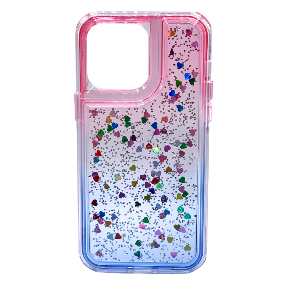 Carcasa Para iPhone 14 Pro Max Estilo Corazones Flotantes Reforzada