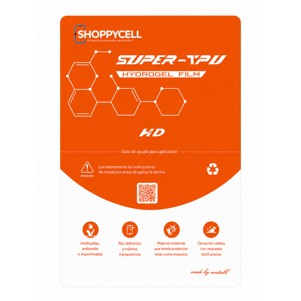 Protector de Pantalla Antigolpes HD, Lámina de Hidrogel Esencial