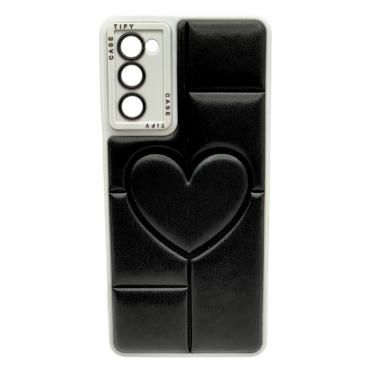 Funda Samsung S20 FE Elegante - Carcasa con Diseño Acolchado y Corazón