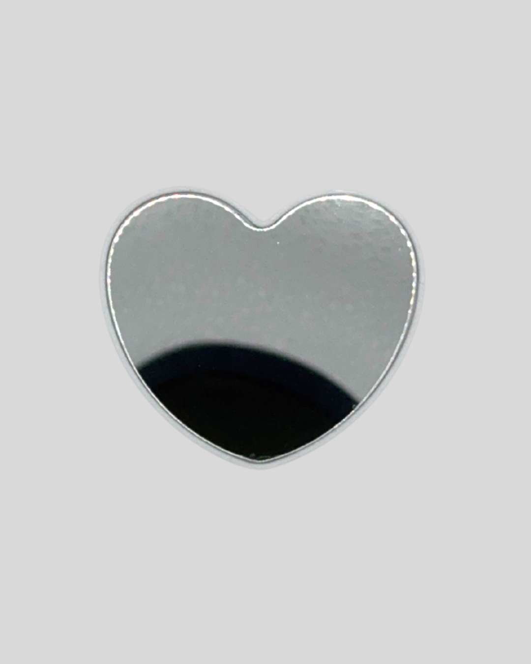 Pop Socket Corazón Espejo Plateado