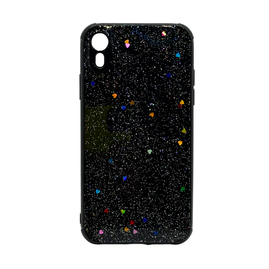 Carcasa para iPhone XR Brillante Estrellas y Corazones