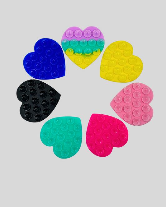 Ventosa para teléfono con forma de corazón