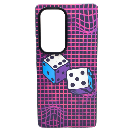 Carcasa para S25 Ultra con Diseño de Dados y Estilo "Vaporwave"