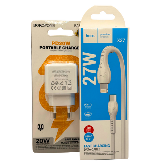 Cargador tipo C a Lightning Borofone y Hoco