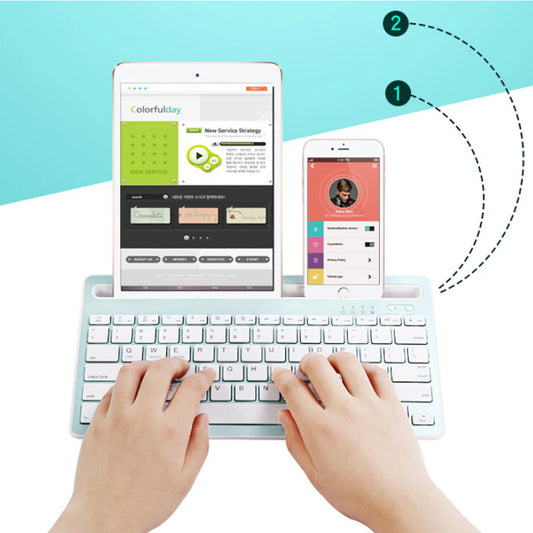 TECLADO BLUETOOTH PARA IPAD, PC, MÓVIL Y TABLET
