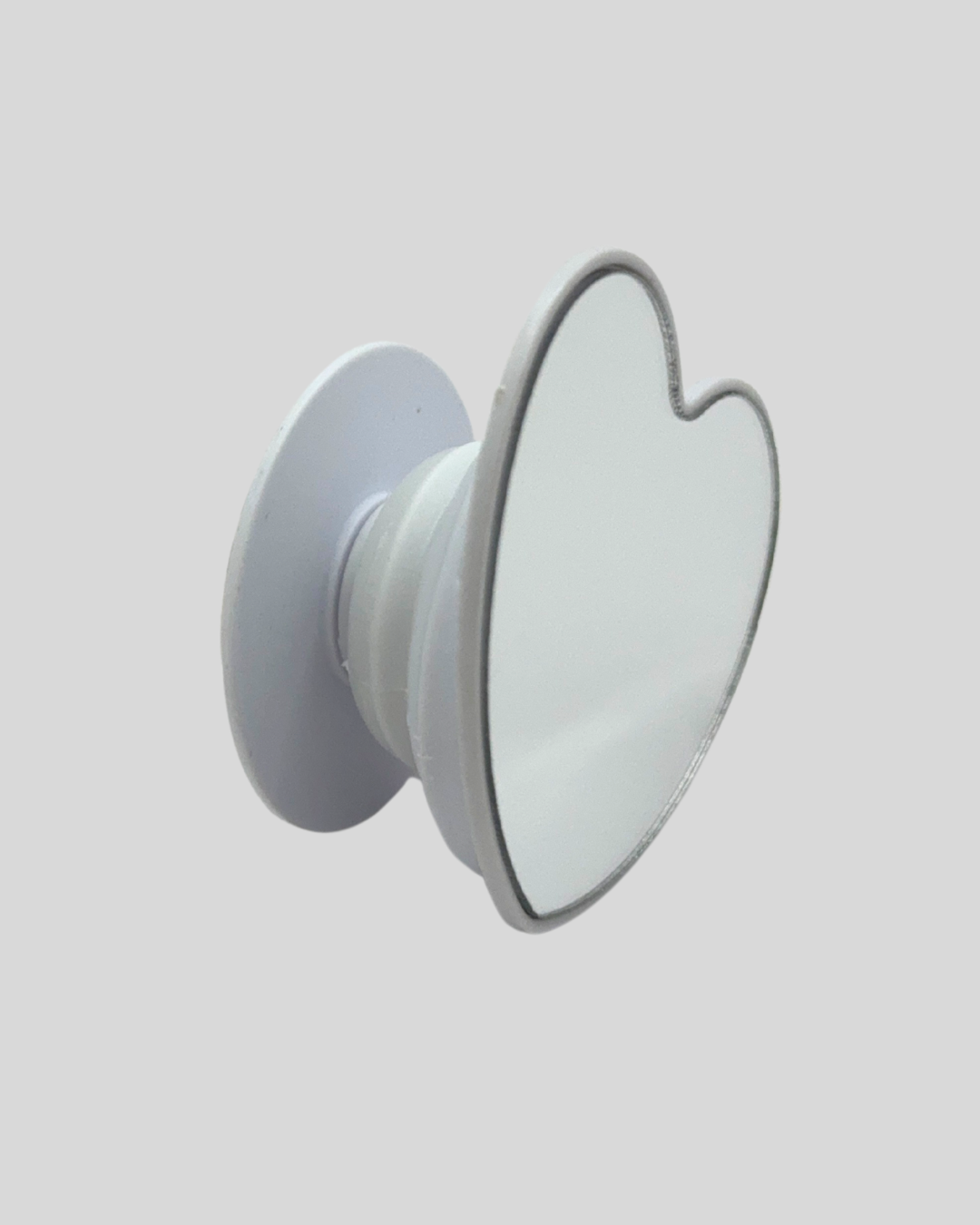 Pop Socket Corazón Espejo Plateado