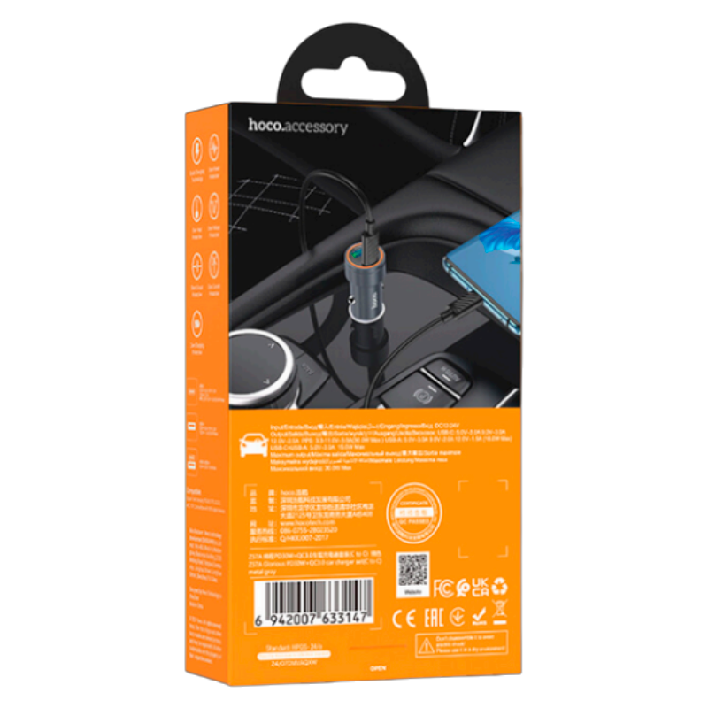 Cargador para Auto 30W Hoco Z57A