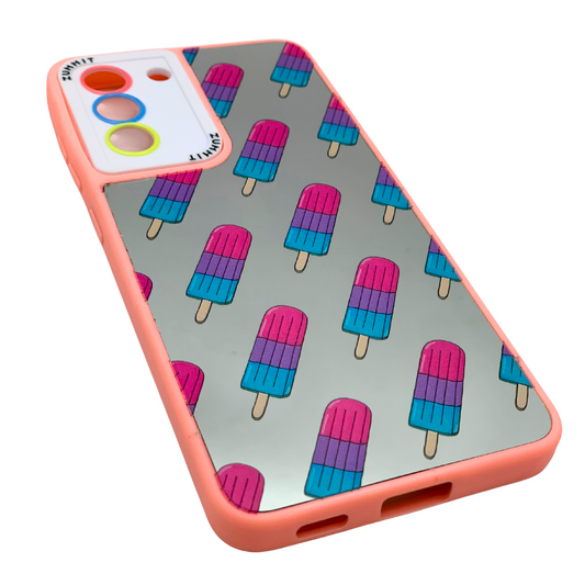 Funda Ice Cream Mirror para Samsung S21 FE