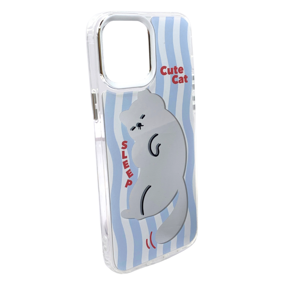 Carcasa Para iPhone 13 Pro Max Cute Cat Espejo