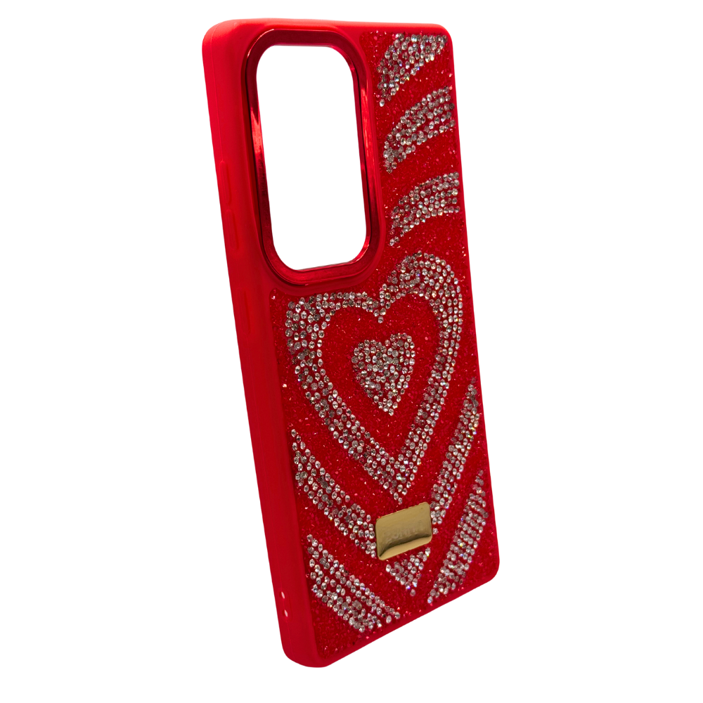Carcasa para S25 Ultra con Corazón y ''Diamantes''