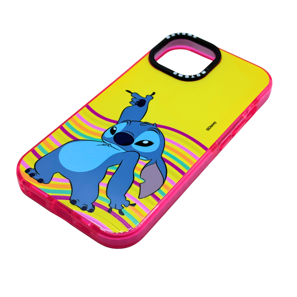 Carcasa Stitch Antigolpes para iPhone 15-14-13, Diseño Disney