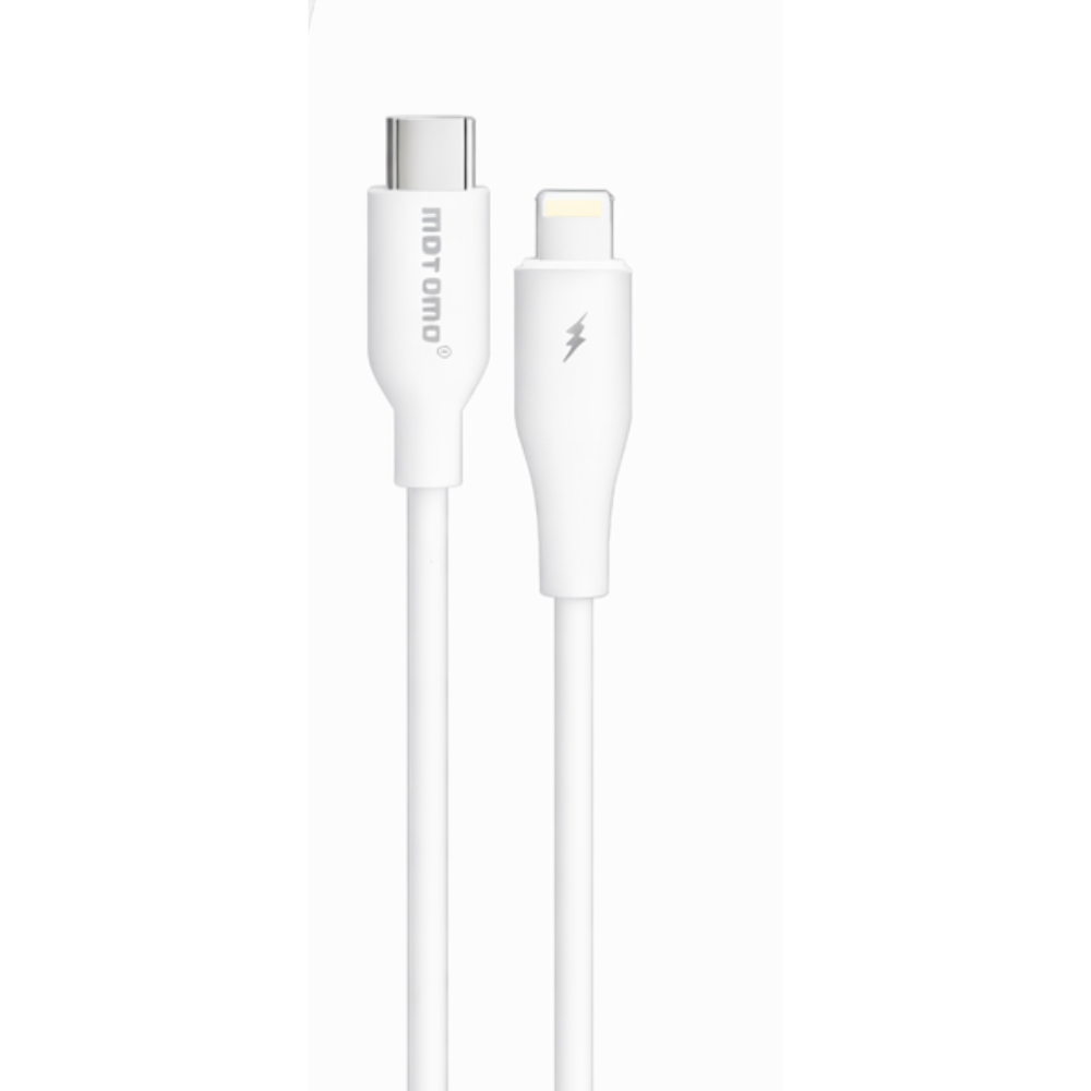 Cargador Rápido GaN 30W MOTOMO PD + QC3.0 con Cable Tipo C a Lightning (Certificación SEC)