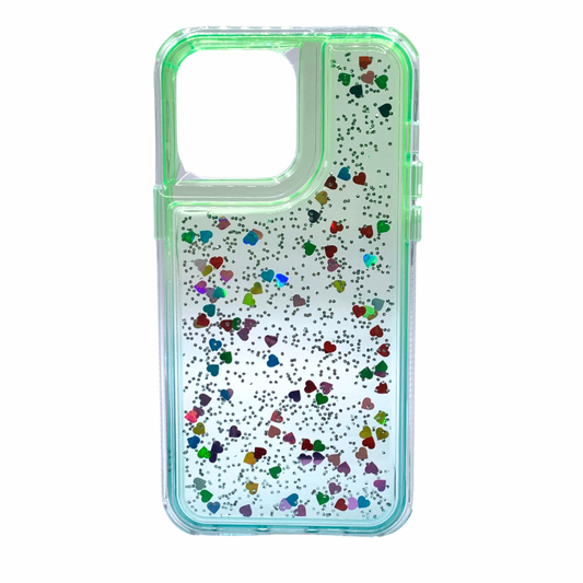 Carcasa Para iPhone 14 Pro Max Estilo Corazones Flotantes Reforzada