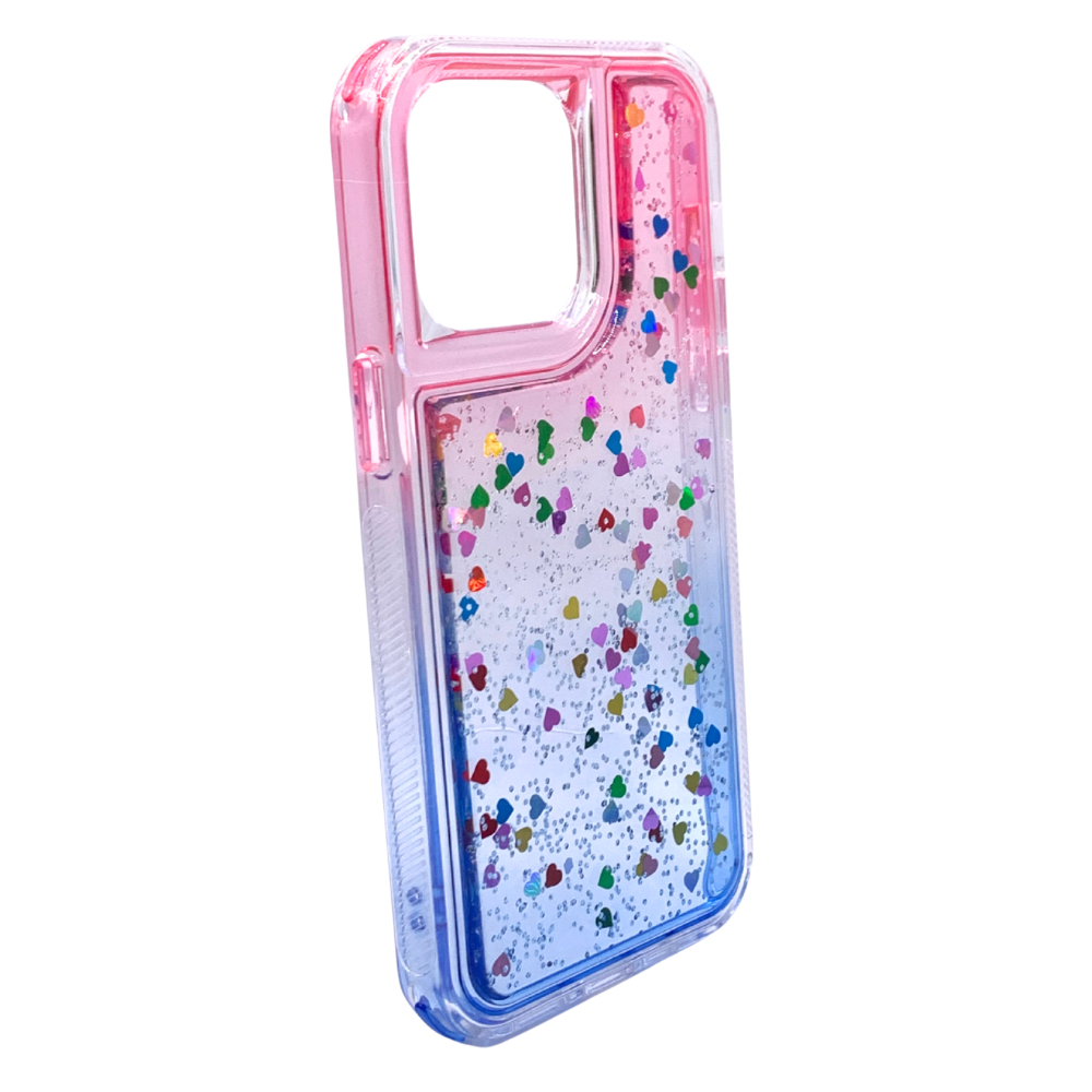 Carcasa Para iPhone 14 Pro Max Estilo Corazones Flotantes Reforzada