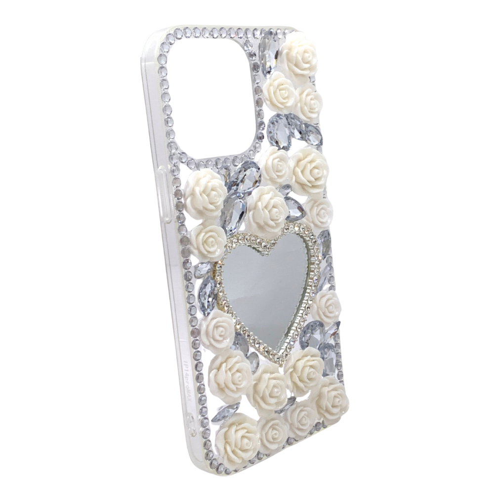 Carcasa Para iPhone 14 Pro Max Diseño Rosa y Espejo
