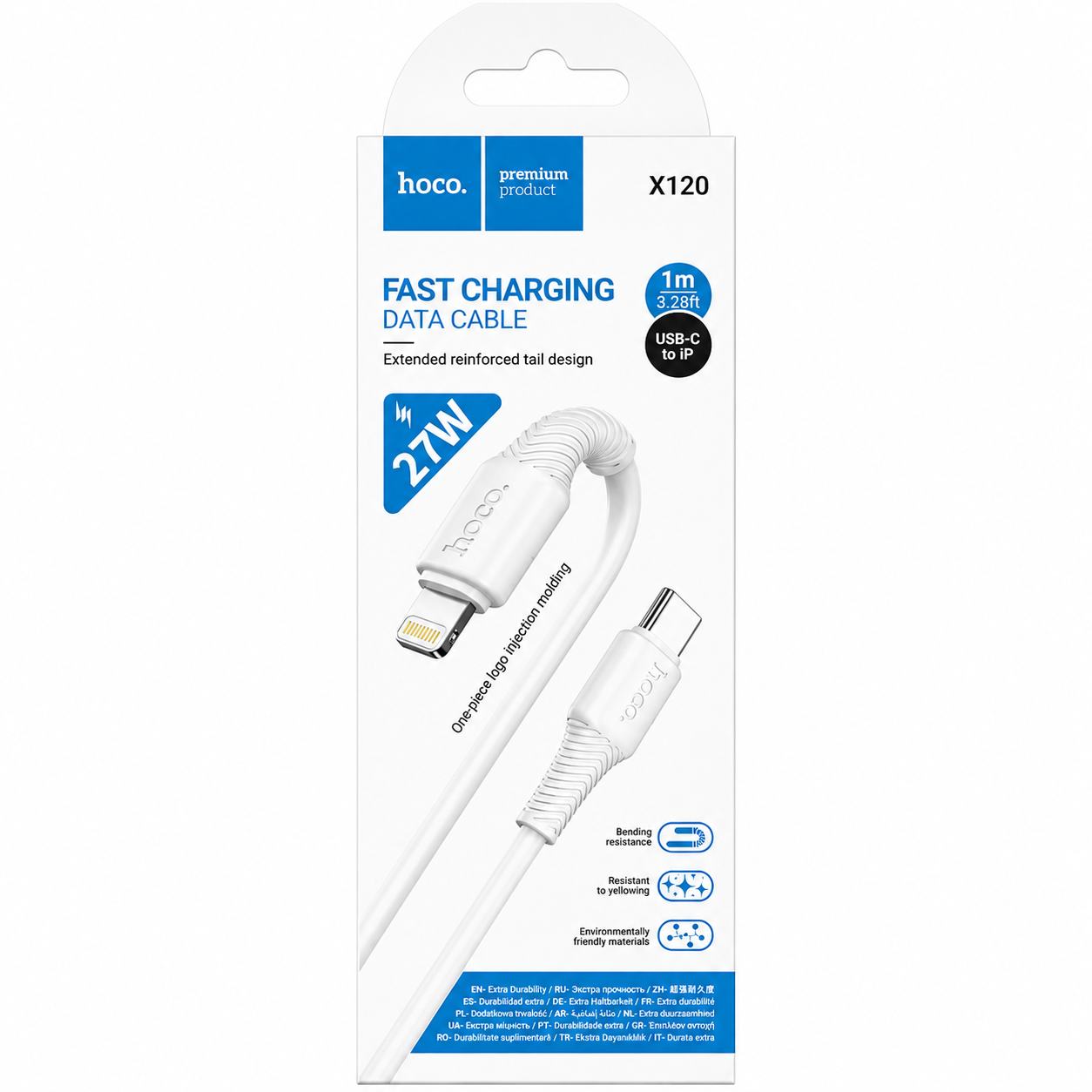 Cable tipo C a Lightning Hoco X120 1 metro