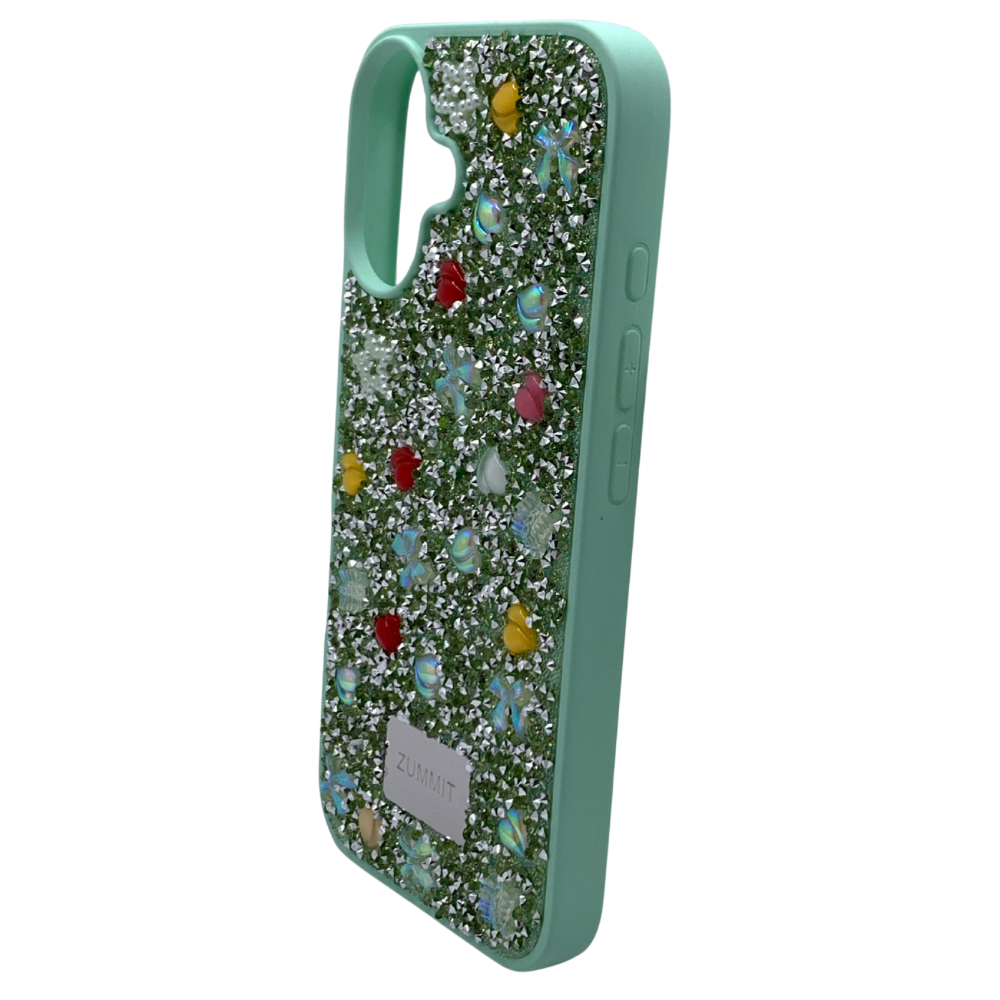 Carcasa Para iPhone 16 Estilo Brillos Con Relieve