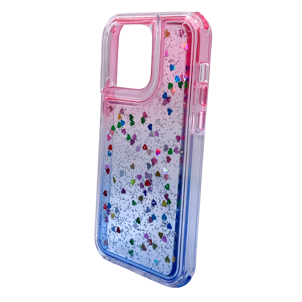 Carcasa Para iPhone 14 Pro Max Estilo Corazones Flotantes Reforzada
