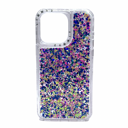 Carcasa Para iPhone 15 Pro Max Transparente Con Glitter