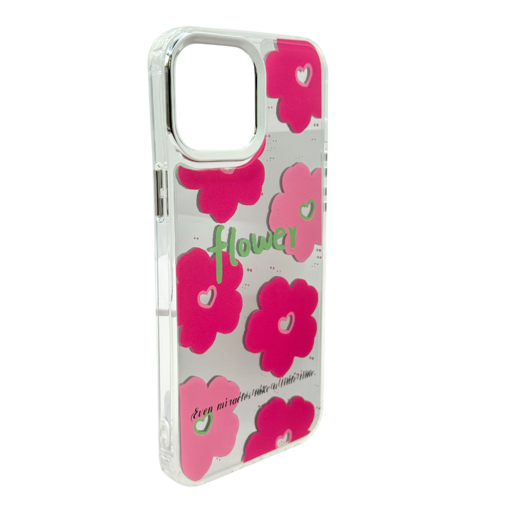 Carcasa Para iPhone 12 Pro Max Transparente Con Flores