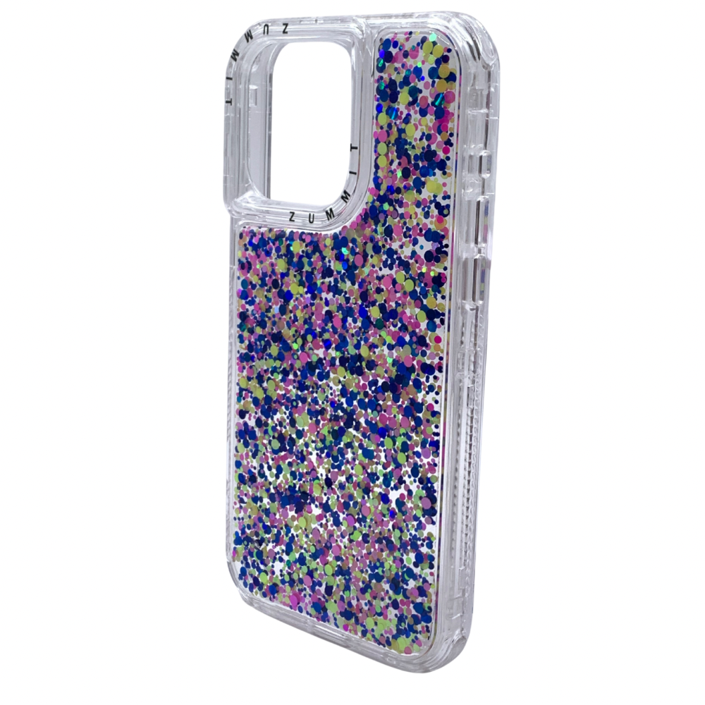 Carcasa Para iPhone 15 Pro Max Transparente Con Glitter