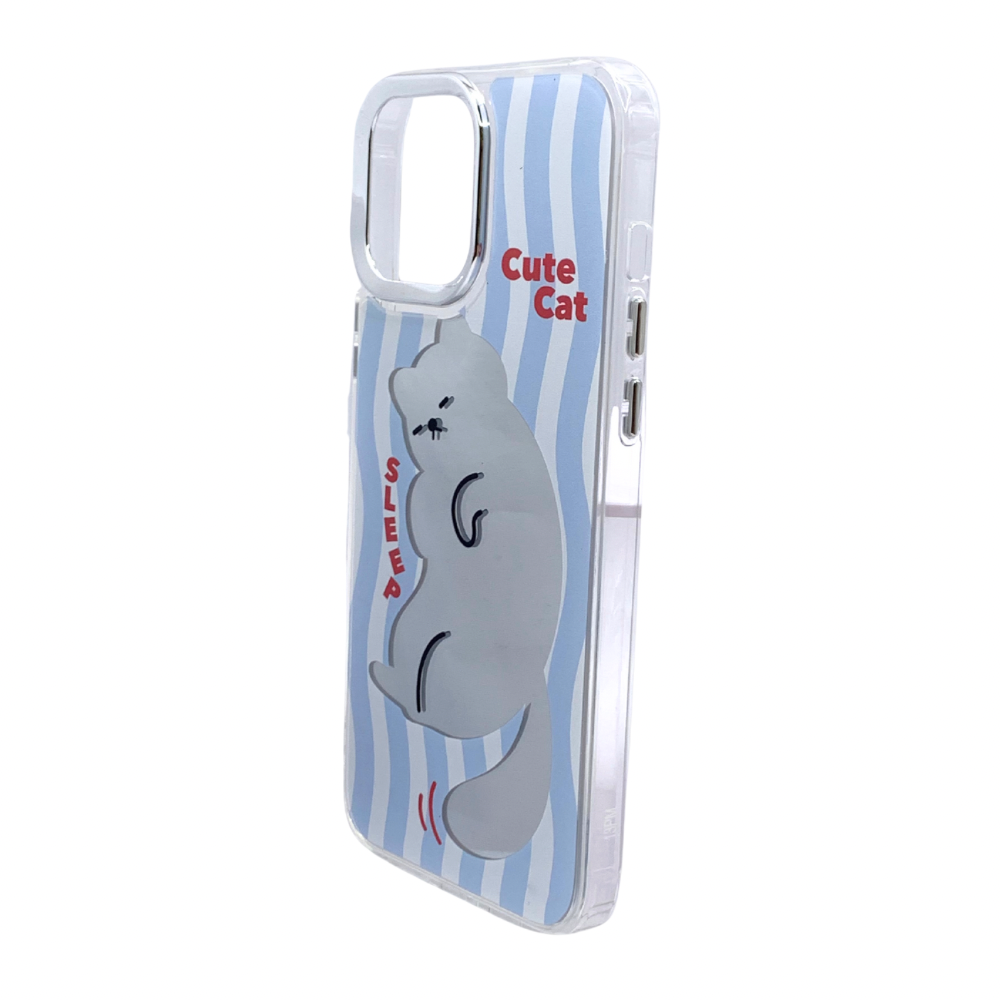 Carcasa Para iPhone 13 Pro Max Cute Cat Espejo