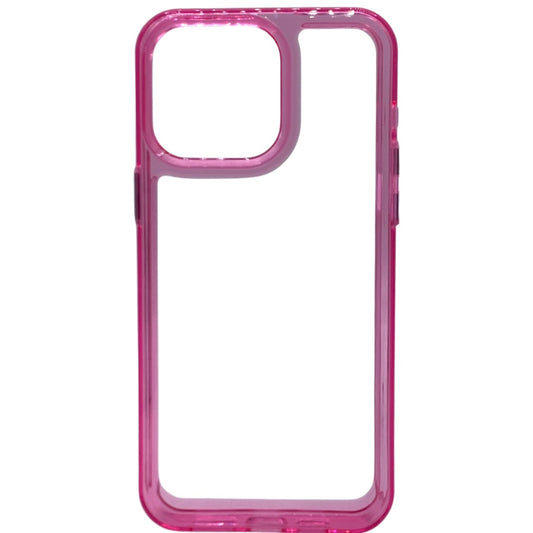 Carcasa Para iPhone 15 Pro Max Transparente Rosa