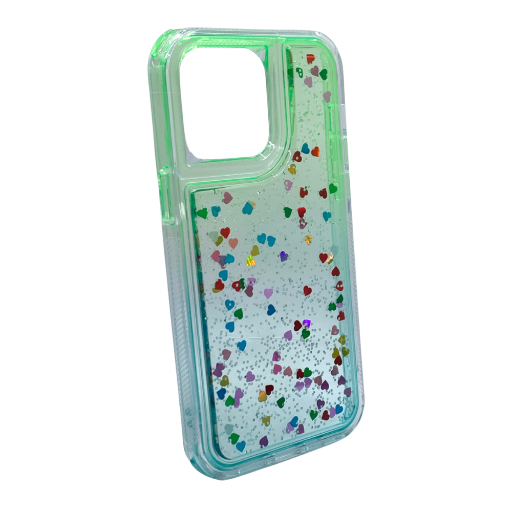 Carcasa Para iPhone 14 Pro Max Estilo Corazones Flotantes Reforzada