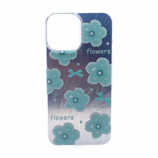 Carcasa Para iPhone 13 Pro Max Estilo Flores y Moño