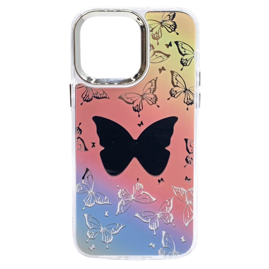 Carcasa Para iPhone 14 Pro Max Estilo Espejo Mariposa