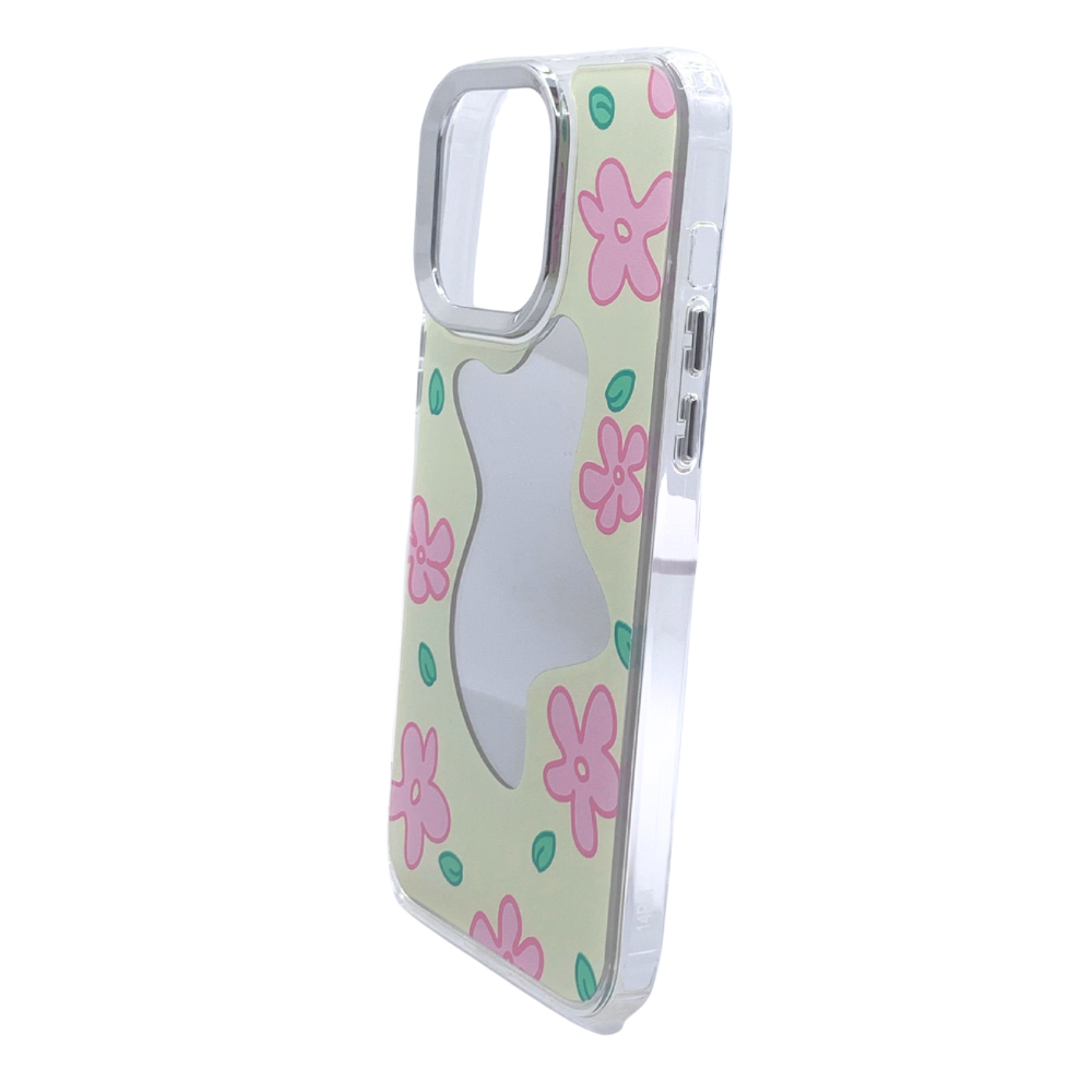 Carcasa Para iPhone 14 Pro Max Estilo Espejo Flores