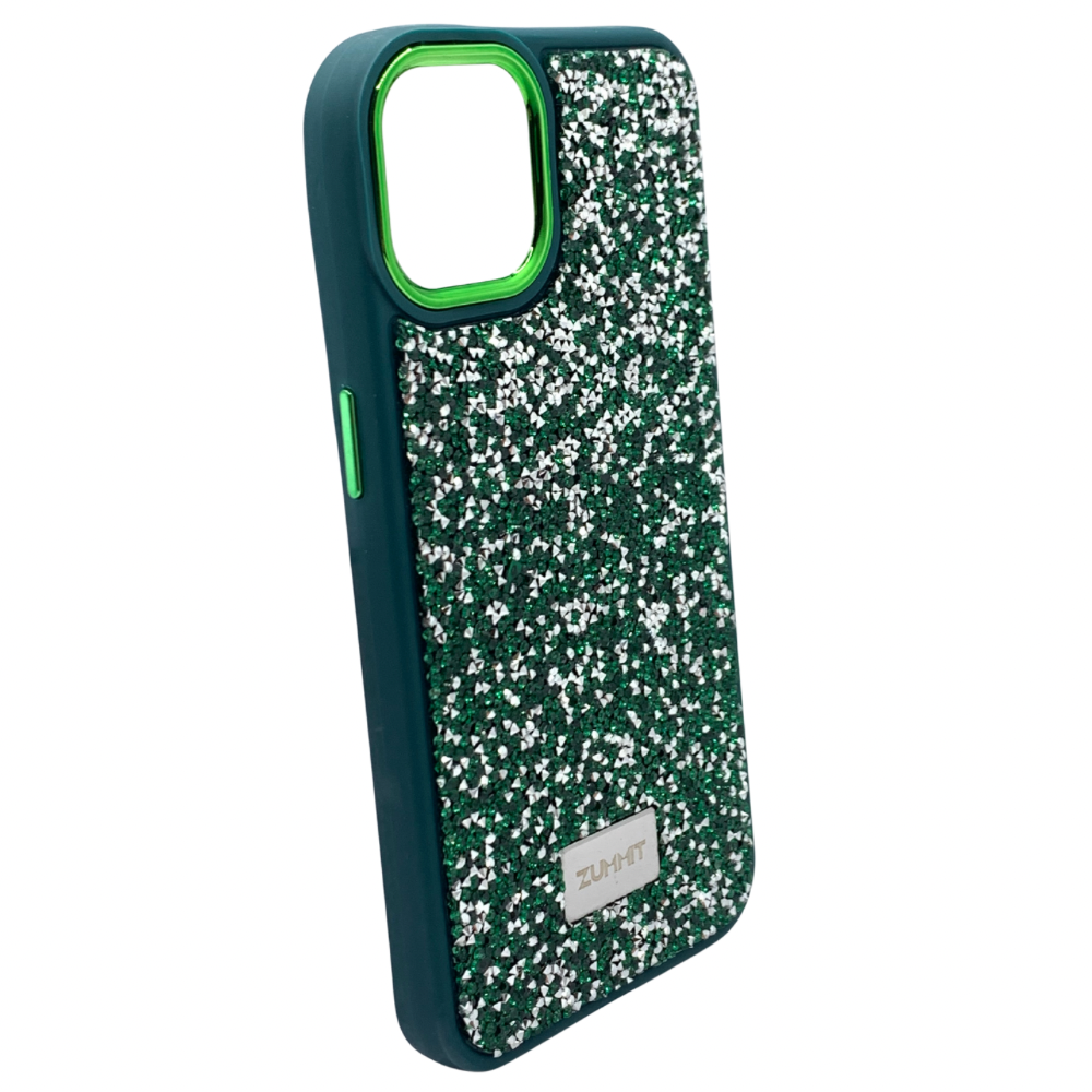 Carcasa Para iPhone 13 y iPhone 14 Estilo Glitter Relieve