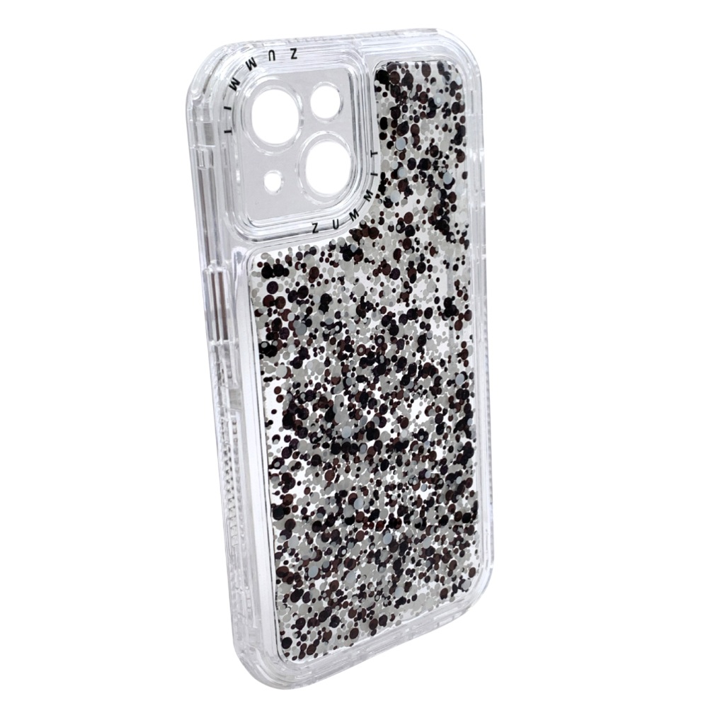 Carcasa Para iPhone 13 y iPhone 14 Transparente Con Glitter
