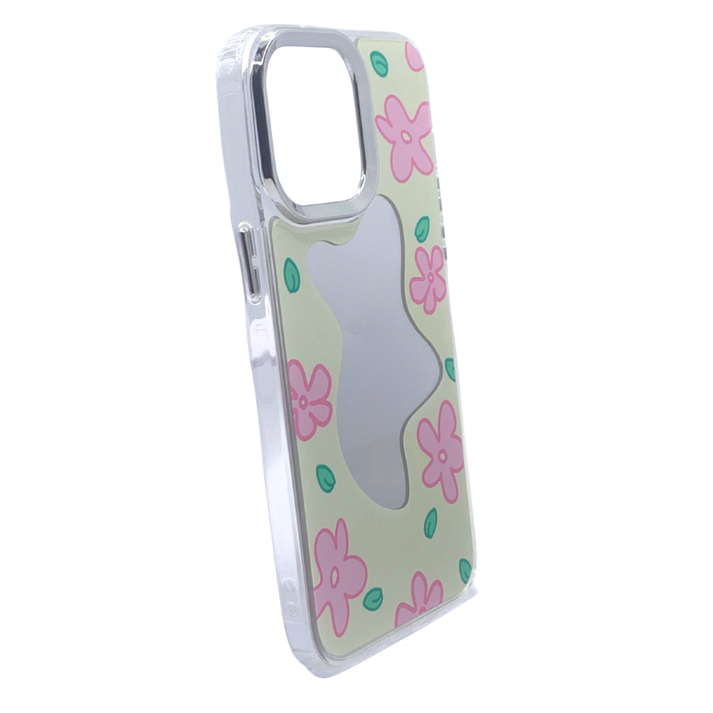 Carcasa Para iPhone 14 Pro Max Estilo Espejo Flores