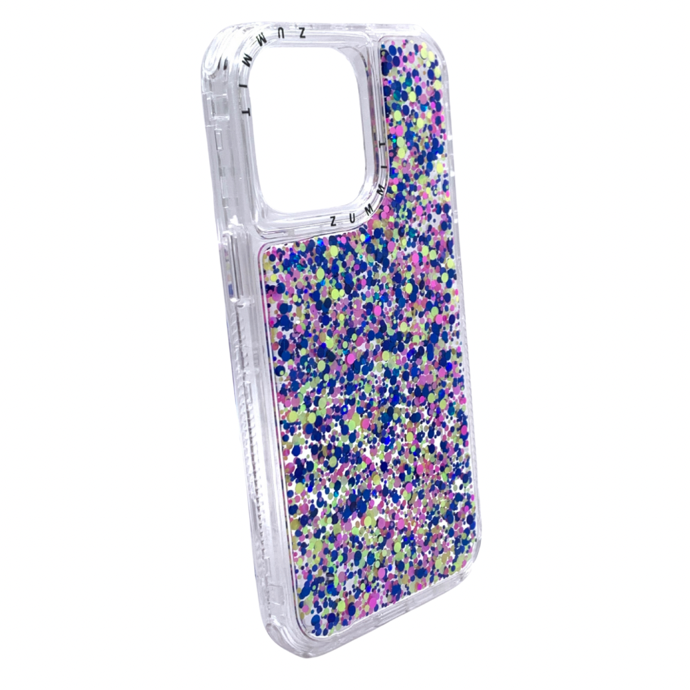 Carcasa Para iPhone 15 Pro Max Transparente Con Glitter