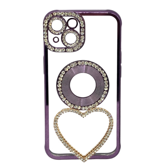 Carcasa Para iPhone 13 y iPhone 14 Estilo Corazón Espejo