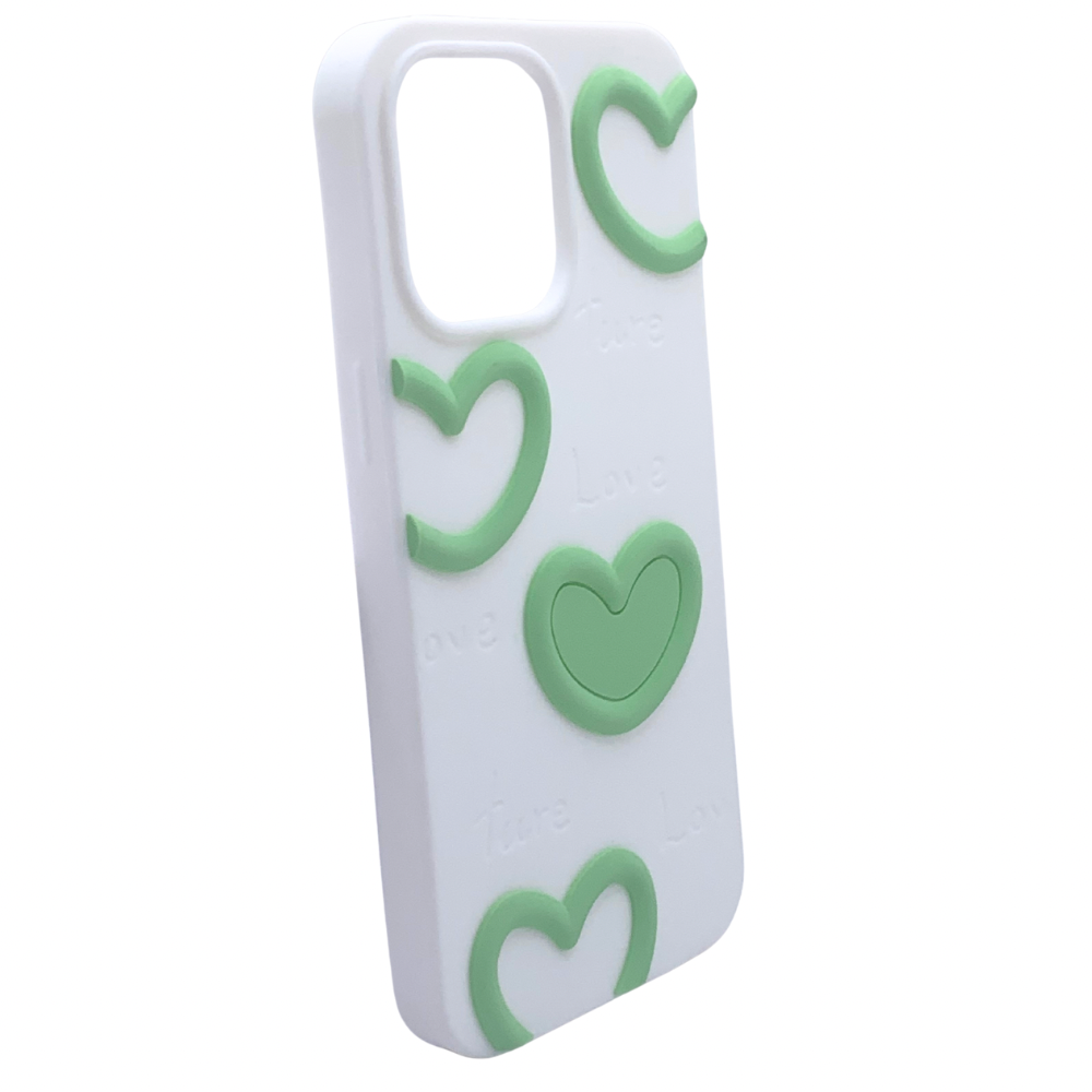 Carcasa Para iPhone 14 Pro Max Estilo Relieve Corazón