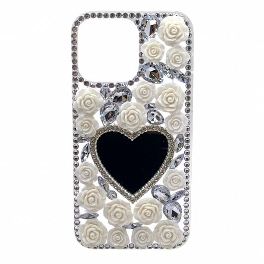 Carcasa Para iPhone 14 Pro Max Diseño Rosa y Espejo