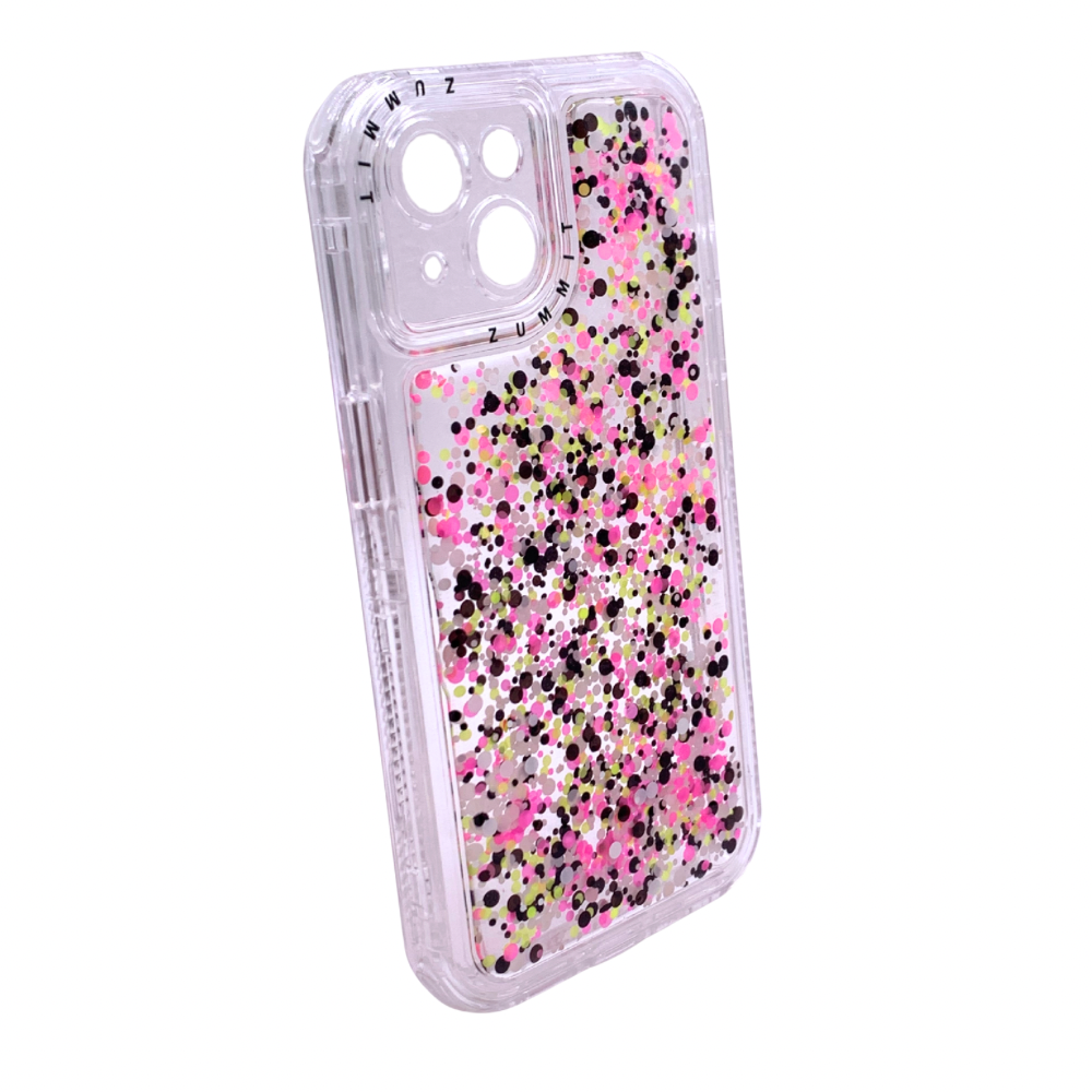 Carcasa Para iPhone 13 y iPhone 14 Transparente Con Glitter