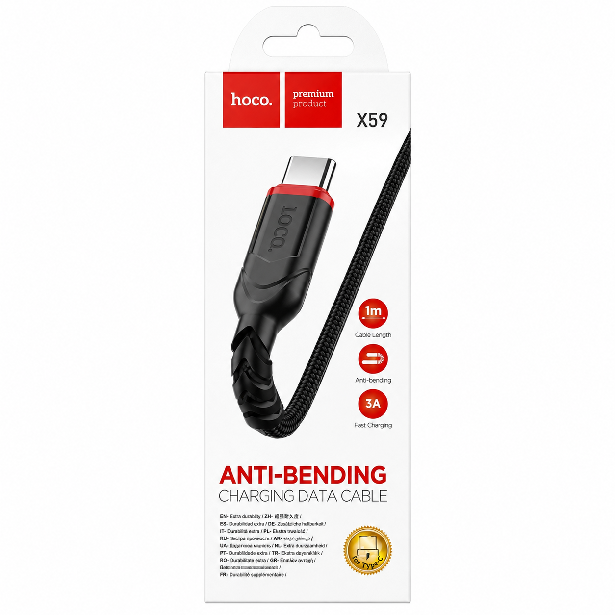 Cable USB a tipo C Hoco X59 Carga Rápida 1 Metro